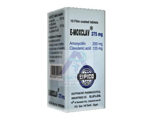 E MOXCLAV 375 MG 10 TAB