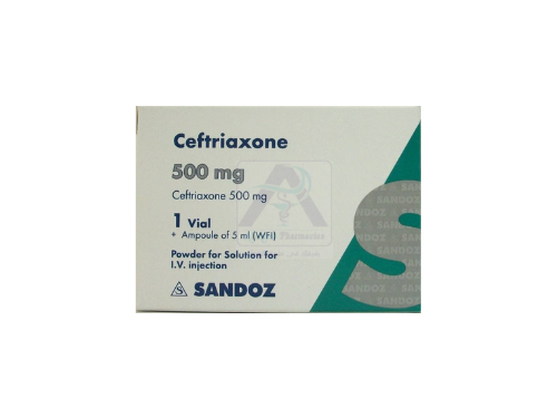 CEFTRIAXONE  500  GM  IV 1  AMP